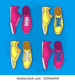 set of sneakers
