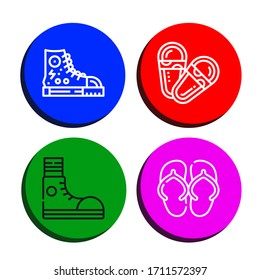 Set of sneakers icons. Such as Sneakers, Sandals, Sandal , sneakers icons