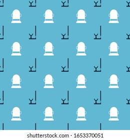 Set Snorkel and Buoy on seamless pattern. Vector