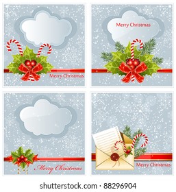 Set of snow Christmas background with copy space. vector illustration