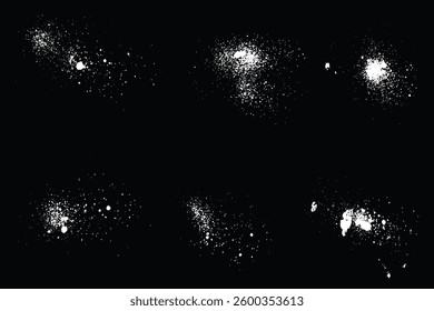Set of snow falling. Vector winter white color snow snowflakes overlay background collection