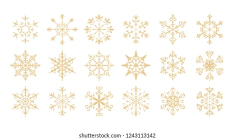 set of snow flake, vector illustration.