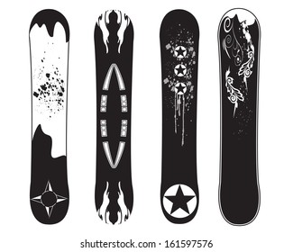 Set of snowboard