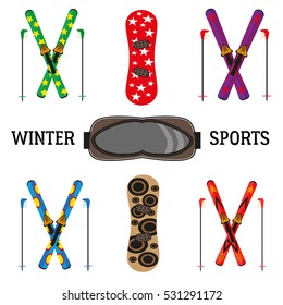 Set of Snowboarding extreme logo and label templates. Winter snowboard sport store badge. Emblem and snowboarder Mountain Adventure insignia. Vector vintage snowboarding style. Retro snowboard.