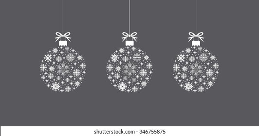 set of snowflake ball balls
