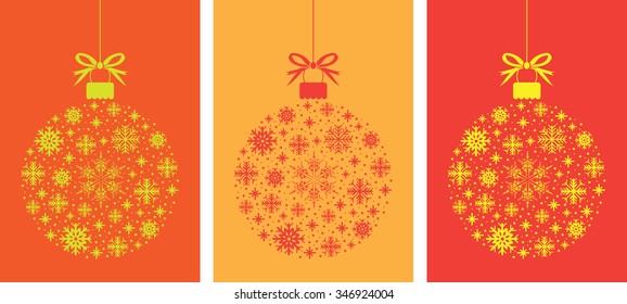 set of snowflake ball balls