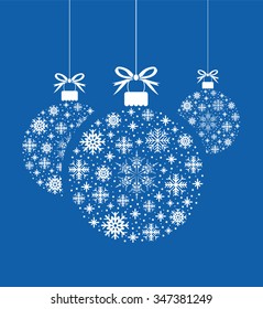 set of snowflake ball balls