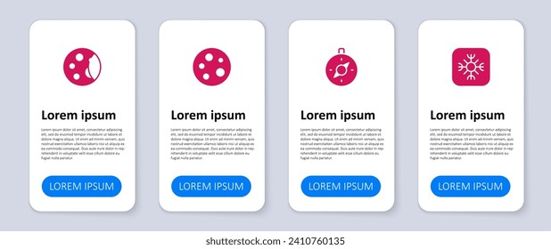 Set Snowflake, Compass, Moon and phases. Business infographic template. Vector