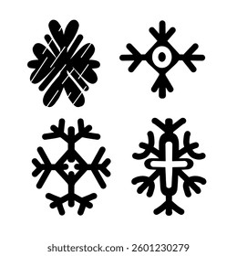 Set Snowflake design. Snowflake icon. White Snow Flake. Snowflake template. Winter snow. Snowflake icon.