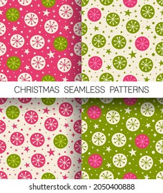 Set of snowflake and star pattern for christmas and new year holidays.