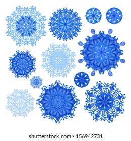 Set of snowflakes