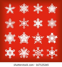 Set of snowflakes 