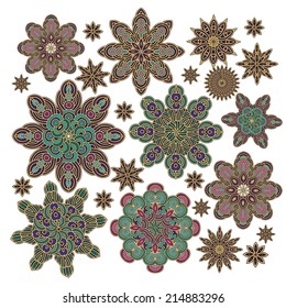 Set of snowflakes