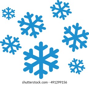 Set of snowflakes