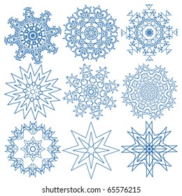 Set of snowflakes