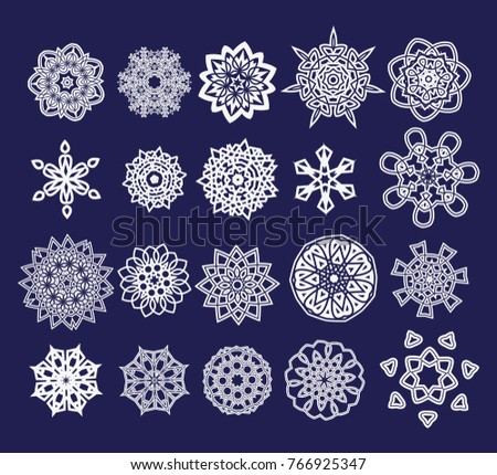 Set of snowflakes