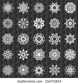 Set of snowflakes for christmas design