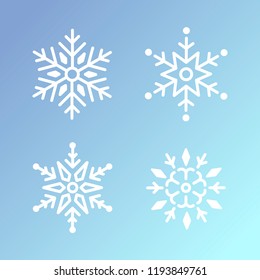 Set of Snowflakes Christmas design vector