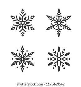 Vector de diseño navideño de Snowflakes
