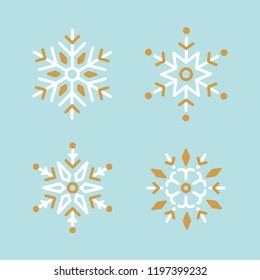 Set Snowflakes Weihnachtsdesign-Vektorgrafik