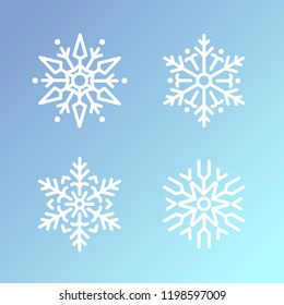 Set of Snowflakes Christmas design vector