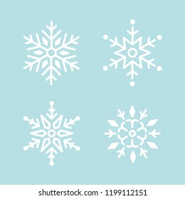 Set of Snowflakes Christmas design vector