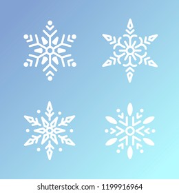 Set of Snowflakes Christmas design vector