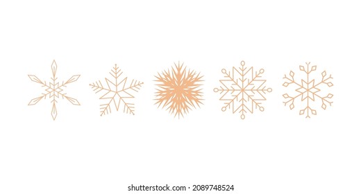Set of Snowflakes Christmas design vector. Christmas snowflakes confetti falling scatter banner. Winter xmas snow background. Motion flakes falling