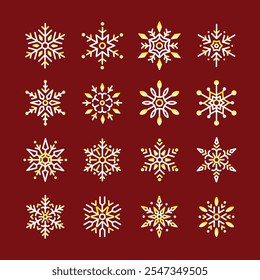definir flocos de neve vetor de design de natal