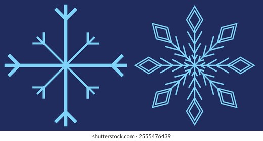 Set of Snowflakes Christmas design vector. Snowflakes icons. White Snowflake. Snowflakes template. Snow winter. Snowflakes icons. Snowflake vector icon