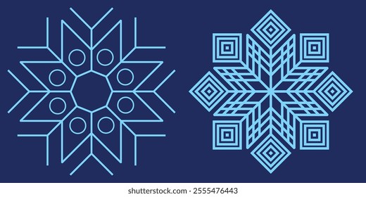 Set of Snowflakes Christmas design vector. Snowflakes icons. White Snowflake. Snowflakes template. Snow winter. Snowflakes icons. Snowflake vector icon