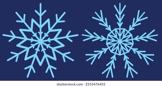 Set of Snowflakes Christmas design vector. Snowflakes icons. White Snowflake. Snowflakes template. Snow winter. Snowflakes icons. Snowflake vector icon