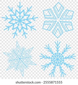 Set of Snowflakes Christmas design vector. Snowflakes icons. White Snowflake. Snowflakes template. Snow winter. Snowflakes icons. Snowflake vector icon