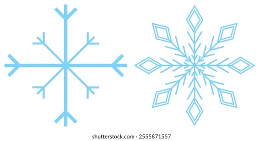 Set of Snowflakes Christmas design vector. Snowflakes icons. White Snowflake. Snowflakes template. Snow winter. Snowflakes icons. Snowflake vector icon