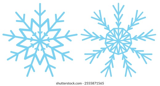 Set of Snowflakes Christmas design vector. Snowflakes icons. White Snowflake. Snowflakes template. Snow winter. Snowflakes icons. Snowflake vector icon