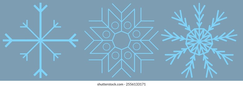 Set of Snowflakes Christmas design vector. Snowflakes icons. White Snowflake. Snowflakes template. Snow winter. Snowflakes icons. Snowflake vector icon
