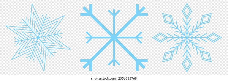 Set of Snowflakes Christmas design vector. Snowflakes icons. White Snowflake. Snowflakes template. Snow winter. Snowflakes icons. Snowflake vector icon
