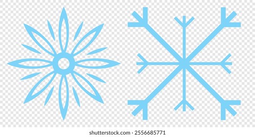 Set of Snowflakes Christmas design vector. Snowflakes icons. White Snowflake. Snowflakes template. Snow winter. Snowflakes icons. Snowflake vector icon