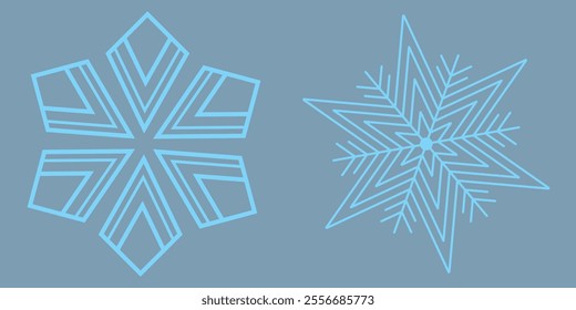 Set of Snowflakes Christmas design vector. Snowflakes icons. White Snowflake. Snowflakes template. Snow winter. Snowflakes icons. Snowflake vector icon