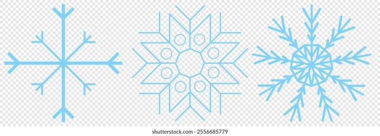 Set of Snowflakes Christmas design vector. Snowflakes icons. White Snowflake. Snowflakes template. Snow winter. Snowflakes icons. Snowflake vector icon
