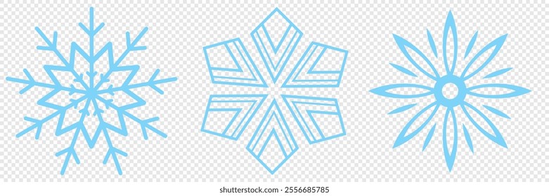 Set of Snowflakes Christmas design vector. Snowflakes icons. White Snowflake. Snowflakes template. Snow winter. Snowflakes icons. Snowflake vector icon