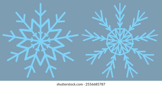 Set of Snowflakes Christmas design vector. Snowflakes icons. White Snowflake. Snowflakes template. Snow winter. Snowflakes icons. Snowflake vector icon