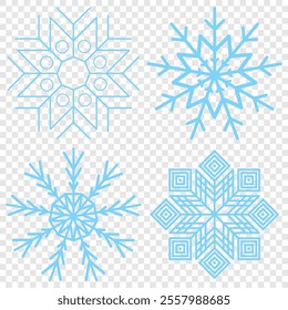 Set of Snowflakes Christmas design vector. Snowflakes icons. White Snowflake. Snowflakes template. Snow winter. Snowflakes icons. Snowflake vector icon