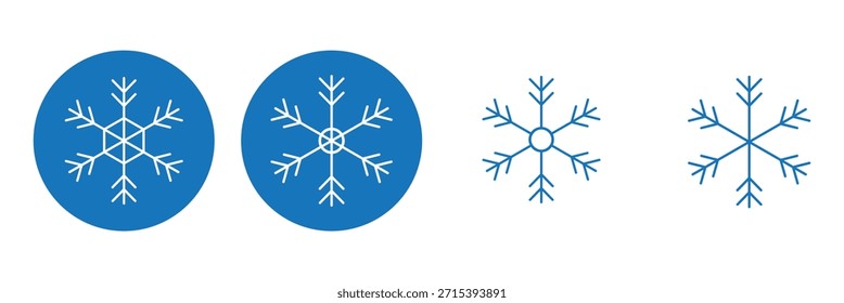 Conjunto de Vector de diseño de Navidades Snowflakes. Iconos de copos de nieve. Copo de nieve blanco. Plantilla de copos de nieve. Invierno de nieve. Iconos de copos de nieve. Icono de Vector de copo de nieve. EPS 10.