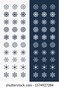 Set of snowflakes christmas vector