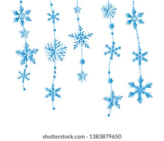 Set of snowflakes. Decoration for your design. Decoration for christmas greeting card. Vector EPS10.