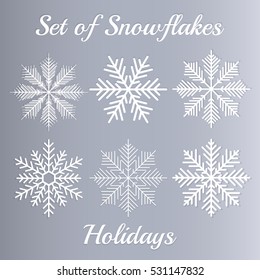 Set of Snowflakes. Holidays