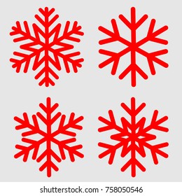 set of Snowflakes icon