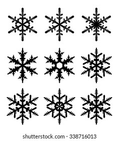 Set of snowflakes- Illustration