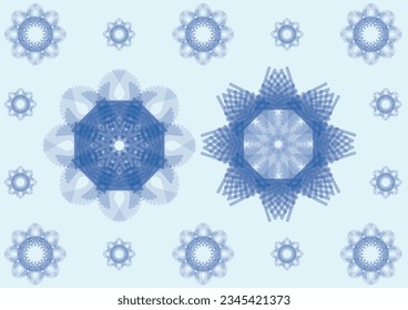 set of snowflakes illustration background